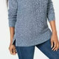 Karen Scott Women's Cable Knit Panel Sweater Medium Blue Size Extra Large