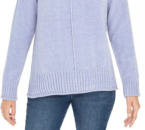 Style & Co Women's Chenille Sweater Purple Size Large