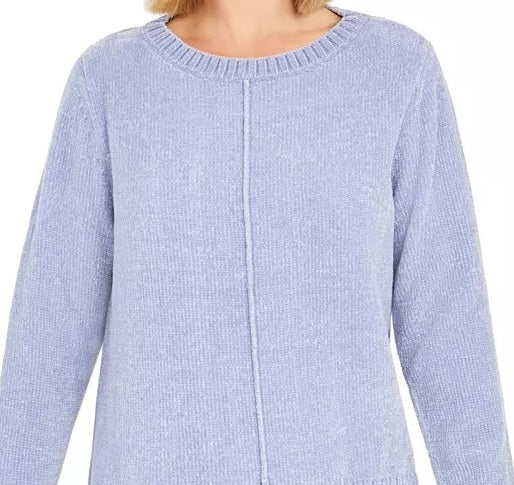 Style & Co Women's Chenille Sweater Purple Size Large