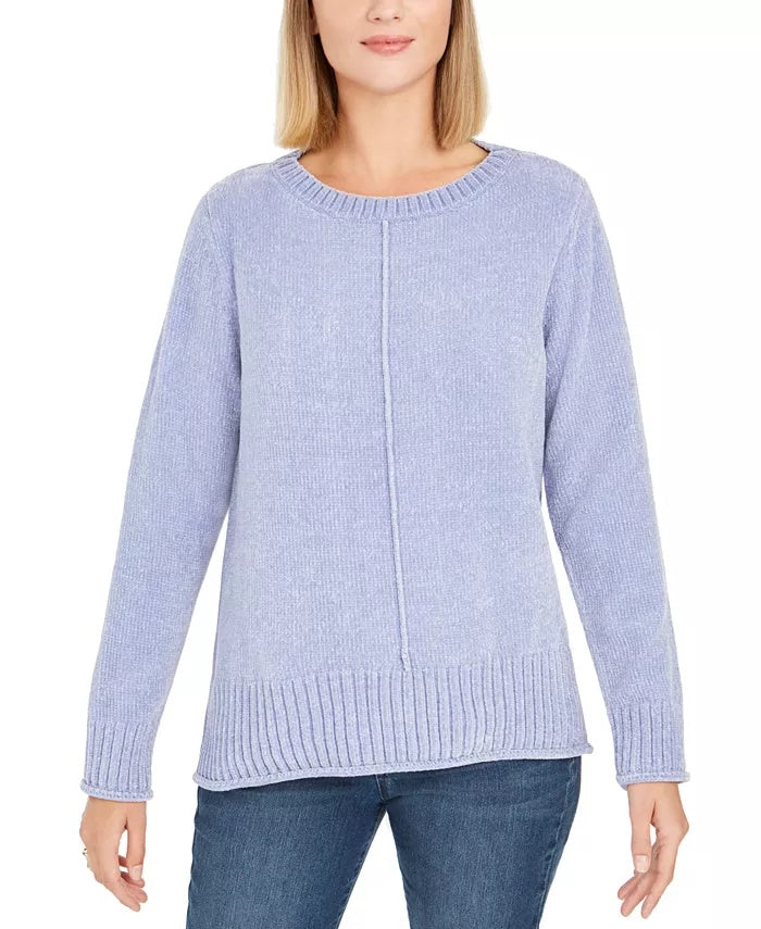 Style & Co Women's Chenille Sweater Purple Size Large