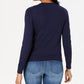 Charter Club Women's Floral Embroidered Cardigan Blue Size X-Large