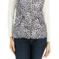 Charter Club Women's Animal-Print Quilted Vest White Size Medium