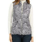 Charter Club Women's Animal-Print Quilted Vest Cloud Combo Size Small