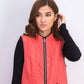 Charter Club Women's Quilted Stand-Collar Vest Orange Size Extra Large