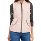 Charter Club Women's Quilted Stand-Collar Vest Pink Size Medium