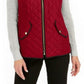 Charter Club Women's Quilted Stand-Collar Vest Medium Red Size Extra Small