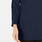 Karen Scott Women's Cotton Half Zip Mock Neck Top Blue Size Small