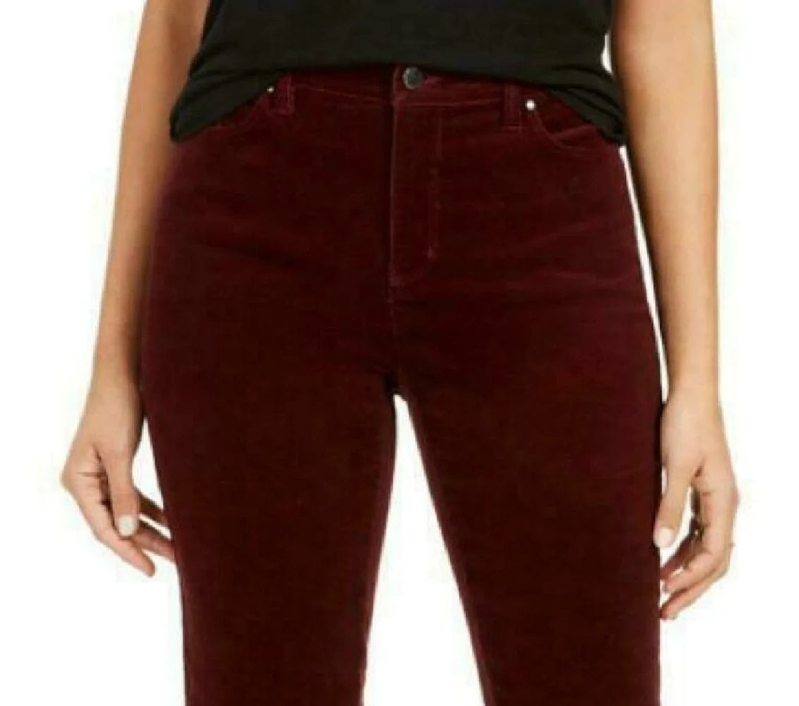 Charter Club Women's Lexington Corduroy Tummy-Control Pants Wine Size 8