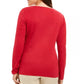 Karen Scott Women's Snow Bike Cotton Top Red Size Large