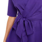 Alfani Women's Faux-Wrap Tie-Front Peplum Blouse Purple Size Extra Large