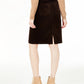 Charter Club Women's Corduroy Tummy Control Skirt Brown Size 4 Petite
