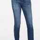 INC International Concepts Women's Petite Tummy-Control Skinny Jeans Blue Size 2P