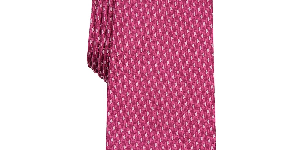 Alfani Men's Slim Neat Tie Pink Size Regular
