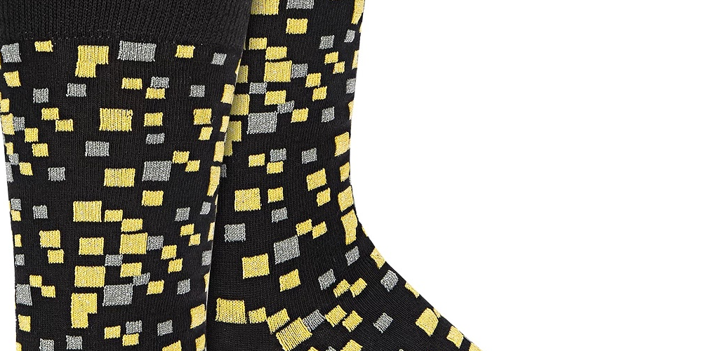 Alfani Men's Pixel Socks Black Size Regular
