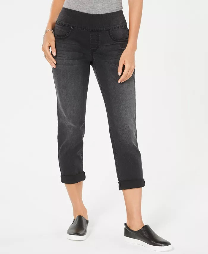 Style & Co Women's Pull On Boyfriend Jeans Black Size 2 Extra Large