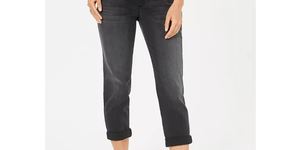 Style & Co Women's Pull On Boyfriend Jeans Black Size 2 Extra Large