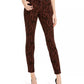 INC International Concepts Women's INCEssentials Tiger Print Skinny Jeans Brown Size 0