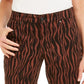 INC International Concepts Women's Printed Curvy-Fit Skinny Jeans Brown Size 8