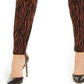 INC International Concepts Women's Printed Curvy-Fit Skinny Jeans Brown Size 8