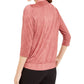 Alfani Women's Tie Neck Surplice Top Pink Size Medium