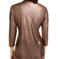 Alfani Women's Metallic Twist-Front Top Black Size Medium