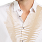 Alfani Men's Classic Fit Abstract Line Print Shirt White Size Small