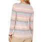 Style & Co Women's Striped Top Beige Size X-Large