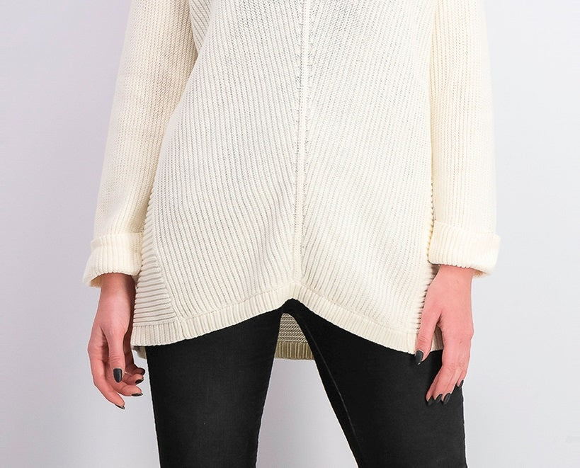 Charter Club Women's Cotton Textured V-Neck Sweater White Size Extra Large
