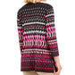 JM Collection Women's Printed Embellished Tunic Pink Size Small