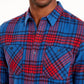American Rag Men's Brady Plaid Shirt Navy Size Large