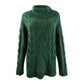Charter Club Women's Cowl-Neck Cable-Knit Glitter Sweater Dark Green Size Extra Large