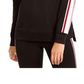 Ideology Women's Varsity Stripe French Terry Sweatshirt Black Size X-Small