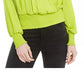 Bar III Women's Smocked Surplice Top Green Size X-Small