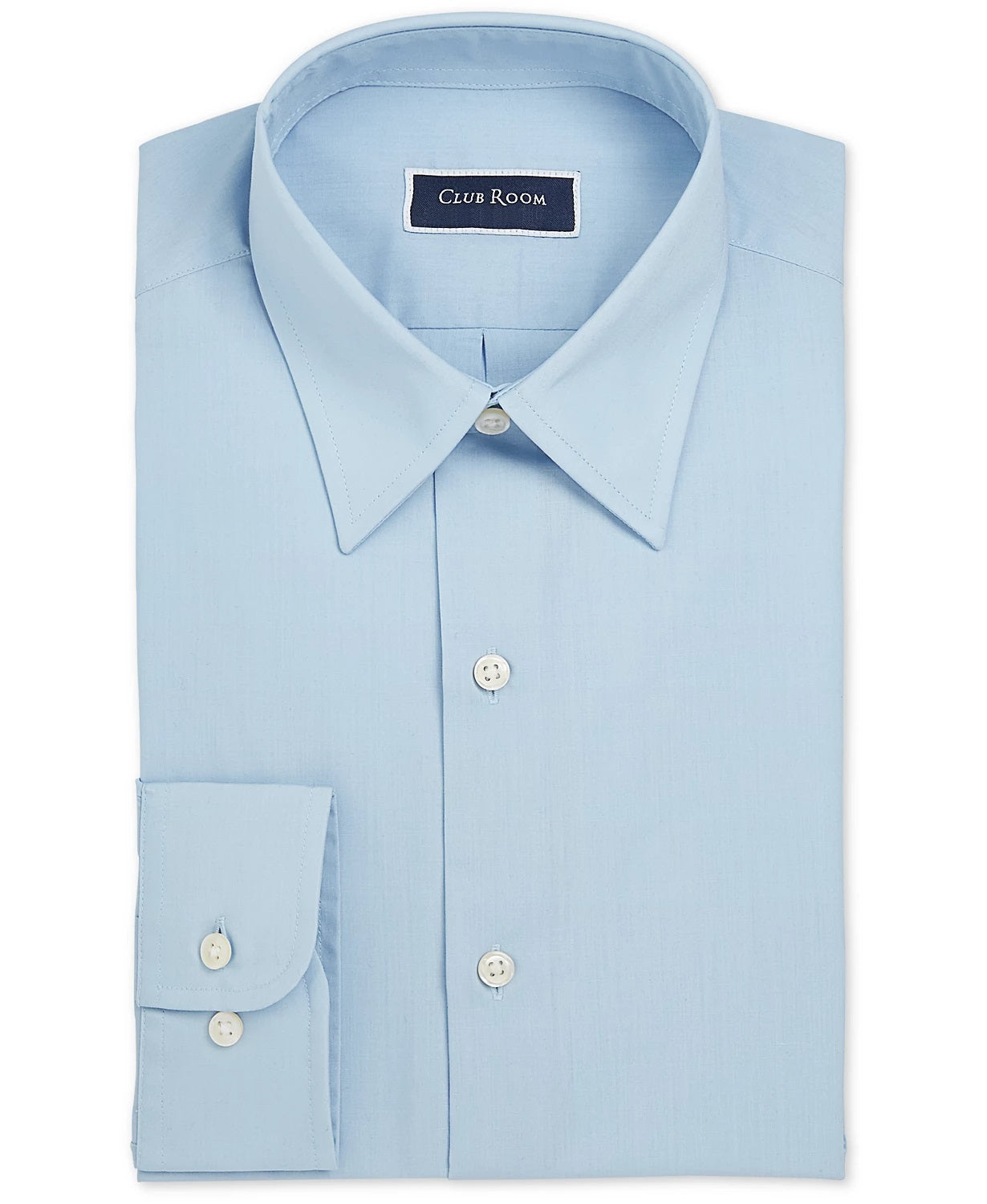 Club Room Men's Classic/Regular-Fit Solid Dress Shirt Blue Size 34-35