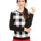 Charter Club Women's Buffalo Check Family Sweater Natural Size Small