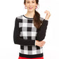Charter Club Women's Buffalo Check Family Sweater White Size Large