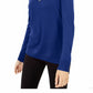 INC International Concepts Women's Embellished Keyhole Sweater Navy Size X-Small
