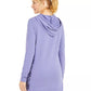Ideology Women's Printed-Panel Long Hoodie Purple Size X-Large