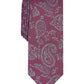 Bar III Men's Glenn Pine Paisley Skinny Tie Red Size Regular