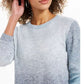 Style & Co Women's Ombre Sweater Navy Size Medium