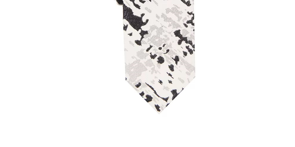 INC International Concepts Men's Skinny Abstract Tie Black Size Regular