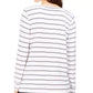Charter Club Women's Striped V Neck Tunic White Size X-Large