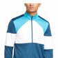Id Ideology Men's Colorblocked Track Jacket Turq/Aqua Size XX Large