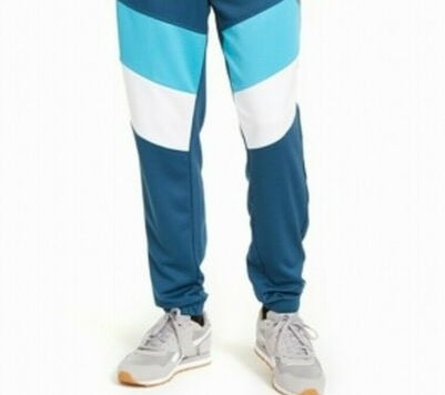 Ideology Men's Colorblocked Track Pants Turq/Aqua Size XXX Large