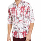 INC International Concepts Men's Graffiti Heart Printed Shirt White Size Small