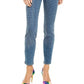 INC International Concepts Women's Petite Embellished-Front Skinny Jeans Blue Size 6