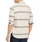 Sun + Stone Men's Ivan Stripe Shirt Beige khaki Size X-Large