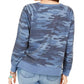 Style & Co Women's Camo Sweatshirt Blue Size Extra Small