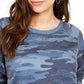 Style & Co Women's Camo Sweatshirt Blue Size Extra Small
