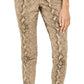 Style & Co Women's Curvy Tummy Control Printed Skinny Jeans Brown Size 12